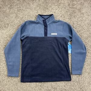 Columbia Men's Steens Mountain Half Snap Fleece Pullover Jacket Blue Size S